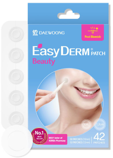 Picture of EasyDerm Beauty Patch(42 Counts) - 100% Hydrocolloid Pimple Patch for Zit Spot Care, K-beauty, Daewoong Pharmaceutical