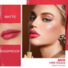 Picture of Oulac Matte Liquid Red Lipstick for Women, Long Lasting Lipstick Waterproof Lip Stain, No Transfer, Creamy High Pigmented Formula with Rose Oil, Vegan & Cruelty-Free, Light Red M08