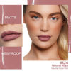 Picture of Oulac Matte Liquid Pink Lipstick for Women, Pink Nude Long Lasting Lipstick, Waterproof Lip Stain, No Transfer, Creamy High Pigmented Formula with Vitamin E, Vegan & Cruelty-Free M24