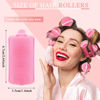 Picture of Geyoga 18 Pieces Sponge Hair Rollers Large Soft Foam Hair Styling Curlers Large Size Hairdressing Curlers for Women(1.4 x 2.6 Inches,Pink)
