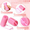 Picture of Geyoga 18 Pieces Sponge Hair Rollers Large Soft Foam Hair Styling Curlers Large Size Hairdressing Curlers for Women(1.4 x 2.6 Inches,Pink)