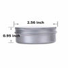 Picture of 2 Ounce Aluminum Tin Jar Refillable Containers 60 ml Aluminum Screw Lid Round Tin Container Bottle for Cosmetic,Lip Balm, Cream, 24 Pack