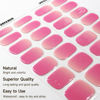 Picture of DUKASOU Semi Cured Gel Nail Strips, 28pcs Real Nail Polish Art Stickers/Wraps, Includes Prep Pads, Nail File & Wood Stick, Sticker Nails for Women Girls Kids DIY Gifts（Pink Purple)