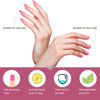 Picture of DUKASOU Semi Cured Gel Nail Strips, 28pcs Real Nail Polish Art Stickers/Wraps, Includes Prep Pads, Nail File & Wood Stick, Sticker Nails for Women Girls Kids DIY Gifts（Pink Purple)