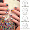 Picture of DUKASOU Semi Cured Gel Nail Strips, 28pcs Real Nail Polish Art Stickers/Wraps Need UV Light, Includes Prep Pads, Nail File & Wood Stick, Sticker Nails for Women Girls Kids DIY Gifts（Iridescent)