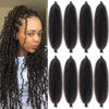 Picture of Pre-Fluffed Spring Twist Hair Color 4 Springy Afro Twist Hair 8 Packs Brown Marley Twist Braiding Hair for Distressed Butterfly Locs 16 Inch 4# Spring Twist Crochet Hair Extension (16in 8P 4#)