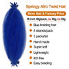 Picture of Blue Springy Afro Twist Hair 16 Inch Marley Twist Braiding Hair Cuban Twist Hair Spring Afro Kinky Twist Braiding Hair Extension Wrapping Hair for Soft Locs Blue Marley Hair for Faux Loc(16 3P Blue)