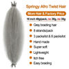Picture of Spring Twist Hair Gray Marley Twist Braiding Hair 16 Inch Springy Afro Twist Hair for Faux Locs Passion Twist Hair Distressed Butterfly Locs 3 Pack Grey Crochet Hair for Black Women (16in 3P Gray)