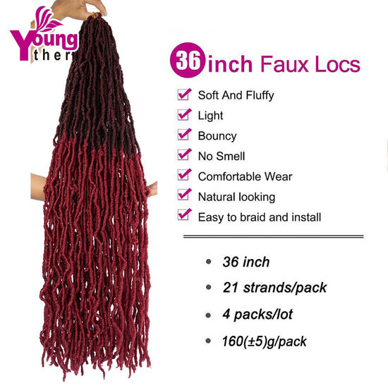 GetUSCart- Faux Locs Crochet Hair aoft locs 36 inch 84 Strands Extended ...