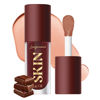 Picture of BANGFENG Big Brush Head Hydrating Lip Glow Oil Plumping Lip Tint, Hydrating Lip Gloss Tinted Lip Balm Transparent Lip Care, Long Lasting Nourishing Non-sticky Fresh Texture (Chocolate)