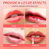 Picture of BANGFENG Big Brush Head Hydrating Lip Glow Oil Plumping Lip Tint, Hydrating Lip Gloss Tinted Lip Balm Transparent Lip Care, Long Lasting Nourishing Non-sticky Fresh Texture (Chocolate)