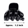Picture of Cobahom 12 Pack Small Hair Claw Clips 1.2 Inch Plastic Hair Clips for Thin Hair No-Slip Mini Hair Clips Hair Styling Accessories for Women and Girls (Black)