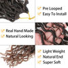 Picture of 14 Inch 8 Packs Goddess Locs Crochet Hair Pre Looped Faux Locs Crochet Hair for Women Soft Boho Hippie Locs Hair Extension Synthetic (#T30)