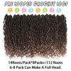 Picture of 14 Inch 8 Packs Goddess Locs Crochet Hair Pre Looped Faux Locs Crochet Hair for Women Soft Boho Hippie Locs Hair Extension Synthetic (#T30)