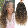 Picture of Col Bling Goddess Locs Crochet Hair 18 Inch 8 Packs Faux Locs Crochet Hair for Women Pre Looped River Locs Crochet Hair with Curly Ends (18 Inch 8 Packs, #T27)