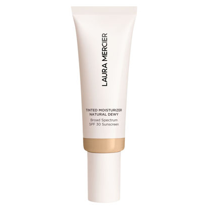 Picture of Laura Mercier Tinted Moisturizer Natural Dewy with SPF 30: 24HR+ Hydration, Long Lasting, Sheer to Light, Buildable Coverage, Dewy Finish, Improve Skin Tone and Texture, Skin Tint, Maple