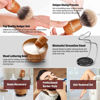 Picture of Anbbas Shaving Set, Pure Badger Hair Shaving Brush Wood Handle and Large Soap Bowl with Stainless Steel Shaving Stand 3IN1 Kit for Men