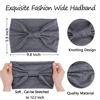 Picture of XTREND Wide Headbands For Women Non Slip Fashion Stretch Headband Boho Head Bands Women's Hair Band Turban Sports Hairband Girls Accessories 6 Pcs（Black, Dark gray, Navy blue, Red, White, Light gray）