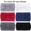 Picture of XTREND Wide Headbands For Women Non Slip Fashion Stretch Headband Boho Head Bands Women's Hair Band Turban Sports Hairband Girls Accessories 6 Pcs（Black, Dark gray, Navy blue, Red, White, Light gray）