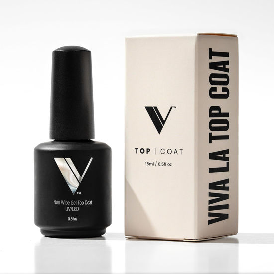 Picture of V Beauty Pure Non-Wipe Gel Top Coat Nail Polish (Glossy) - Long-Lasting No Chip Nail Polish Topcoat with Glossy Finish for Stronger Nail Beds - Led & UV Light Gel Polish for Pedicures & Manicures