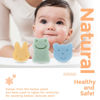 Picture of myHomeBody Konjac Baby Sponge for Bathing, Cute Shapes Natural Kids Bath Sponges for Infants, Toddler Bath Time, Natural and Safe Plant-Based Konjac Baby Bath Toys, 3pc. Set: Rabbit, Frog, Bear face