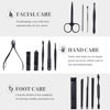 Picture of Nail Clippers Sets High Precisio Stainless Steel Nail Cutter Pedicure Kit Nail File Sharp Nail Scissors and Clipper Manicure Kit Fingernails & Toenails with Portable Stylish case (Black)