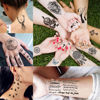 Picture of COKTAK 66 Sheets Small Black Animals Temporary Tattoos For Women Men Kids Finger Arm, Tiny Space Moon Halloween Tattoo Stickers Adults Teens Girls Boys Hands, Fake Tattoos That Look Real And Last Long