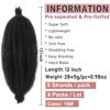 Picture of 8 Packs Pre Separated Springy Afro Twist Hair 12 Inch Short Spring Twist Hair For Distressed Soft Locs Natural Black Marley Twist Crochet Braiding Hair Synthetic Hair Extension(8 Strands/Pack,1B#)