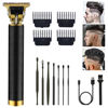 Picture of PXLISIE Professional Cordless Hair Trimmer, Hair Clippers for Men T Blade Trimmer Zero Gapped Trimmer Rechargeable Beard Trimmer Shaver Hair Cutting Kit with Ear Spoon Tool Set, Black