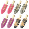 Picture of YIERSO 8 Pcs No bend Hair Clips No Crease Hair Clip Duckbill Clips No Dent Creaseless Flat Clip Alligator Hair Barrettes for Makeup Hairstyle Women Girls Accessories (Acrylic Resin-PinkPurple)
