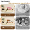 Picture of Makeup Organizer Countertop Rotating Makeup Organizer for Vanity Large Capacity Cosmetic Display Case with Makeup Brush Holder Cosmetic Organizer Countertop（Cream）