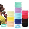 Picture of 150 Pack Soft Seamless Elastic Hair Ties for Toddlers and Little Girls - No Damage Hair Bands, Ponytail Holders, and Hair Accessories Gift