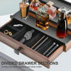 Picture of TIRYIUOU Cologne Organizer for Men, 3 Tier Wooden Cologne Stand for Men, Perfume Organizer Display, Cologne Shelf with Drawer and Hidden Compartment, Gift for Men