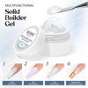Picture of MIZHSE Solid Builder Gel, Aurora White Non-Sticky Hard Gel Sculpting Gel for Nails, Mermaid Pearl 3D Gel Nail Art Building Gel Carving Gel Modeling Gel Nail Soak Off UV/LED Nail Art Salon Home DIY