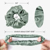 Picture of LILYSILK Silk Hair Scrunchies for Frizz & Breakage Prevention 100% Mulberry Silk Hair Ties No Damage Elastic Silk Ponytail Holders, 1Pc, Avocado Green
