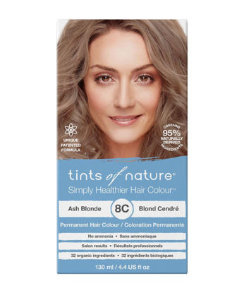 Picture of Tints of Nature 8C Ash Blonde Permanent Hair Dye, Nourishes Hair and Covers Greys, Ammonia-Free, 130ml