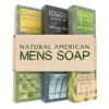 Picture of NATURAL AMERICAN Mens Organic Bar Soap, Masculine Scents, 100% Natural Soap for Men - Essential Oils, Organic Shea Butter Natural Body Soap, Natural Bar Soap for Men - ELEMENTS Body Soap 5 oz (6pk)