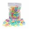 Picture of 100 Pack Pastel Colorful Nylon Elastics Hair Tie Girls' Ponytail Holder Accessories
