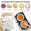 Picture of Professional Hair Removal Kit - Wax Warmer Machine with Double Pot, Large Capacity for Spa Salon and Home Use, Non-Stick Easy Clean Pots, 50 Sticks & 20 Collars (Black)