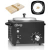 Picture of Professional Waxing Kit Wax Warmer Single Pot Wax Heater Machine for Hair Removal, Large Wax Pot with Non-Stick Easy Clean Pot, 50 Wax Sticks & 20 Collar, for Spa Salon Beauty Esthetician Home (Black)