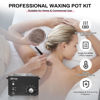 Picture of Professional Waxing Kit Wax Warmer Single Pot Wax Heater Machine for Hair Removal, Large Wax Pot with Non-Stick Easy Clean Pot, 50 Wax Sticks & 20 Collar, for Spa Salon Beauty Esthetician Home (Black)
