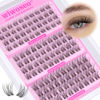 Picture of wiwoseo Invisible Band Lash Clusters Natural Eyelash Clusters Wispy Cluster Eyelash Extensions Clusters Lashes Natural Look Eyelashes Natural Lash Clusters Clear Band Lashes for Beginners (10-14MM)