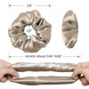 Picture of LILYSILK Silk Hair Scrunchies / Ties for Frizz & Breakage Prevention, 100% Mulberry, No Damage, Elastic ponytail Holders, 1Pc, Coffee