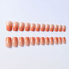 Picture of 24Pcs Square Press on Nails Medium RTKHFZE Fake Nails Orange Color Gradient Full Cover Acrylic Nails Glossy Artificial Nails Medium False Nails for Women Manicure