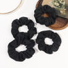 Picture of Hair Scrunchies for Women - Hair Ties No Damage Both for Thick Hair or Thin Hair Curl Hair No Crease Black Scrunchies Ponytail Holder No Hurt Your Hair