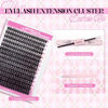 Picture of FADLASH DIY Lash Extension Kit Individual Lashes Cluster D Curl Eyelash Extension Kit with Lash Bond and Seal and Lash Applicator Tool for Self Application at Home (60D-0.07D-12-18MIX KIT)