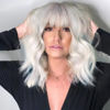 Picture of Ucubb Short Curly Wigs with Bangs for Women 14 Inches Wavy Bob Wig Synthetic Heat Resistant Fiber Wigs (R4-1001)