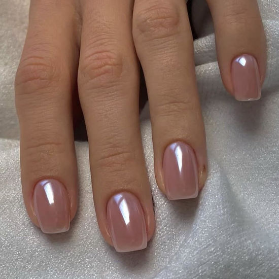 Picture of Square Press On Nails Short Fake Nails Acrylic Nails Press Ons Short False Nails With Artificial Glossy Designs Full Cover Glue On Nails Short Stick On Nails For Women Girls 24Pcs