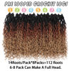 Picture of Col Bling Ombre Goddess Locs Crochet Hair 14 Inch 8 Packs Faux Locs Crochet Hair for Women 3 Tone Boho River Locs Crochet Hair with Curly Ends Synthetic Hair Style (#1B/30/27)