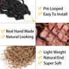 Picture of Col Bling Ombre Goddess Locs Crochet Hair 14 Inch 8 Packs Faux Locs Crochet Hair for Women 3 Tone Boho River Locs Crochet Hair with Curly Ends Synthetic Hair Style (#1B/30/27)